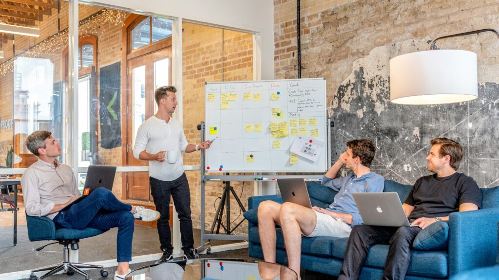 Marketing team planning a connected TV advertising campaign